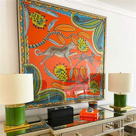 hermes scarf art wall|most famous hermès scarf designs.